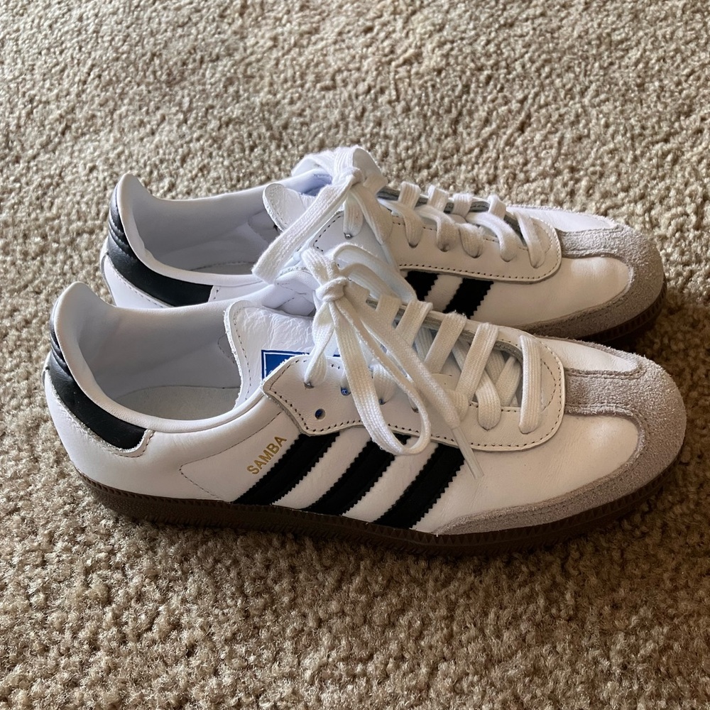 Adidas Samba White and Black Sneakers